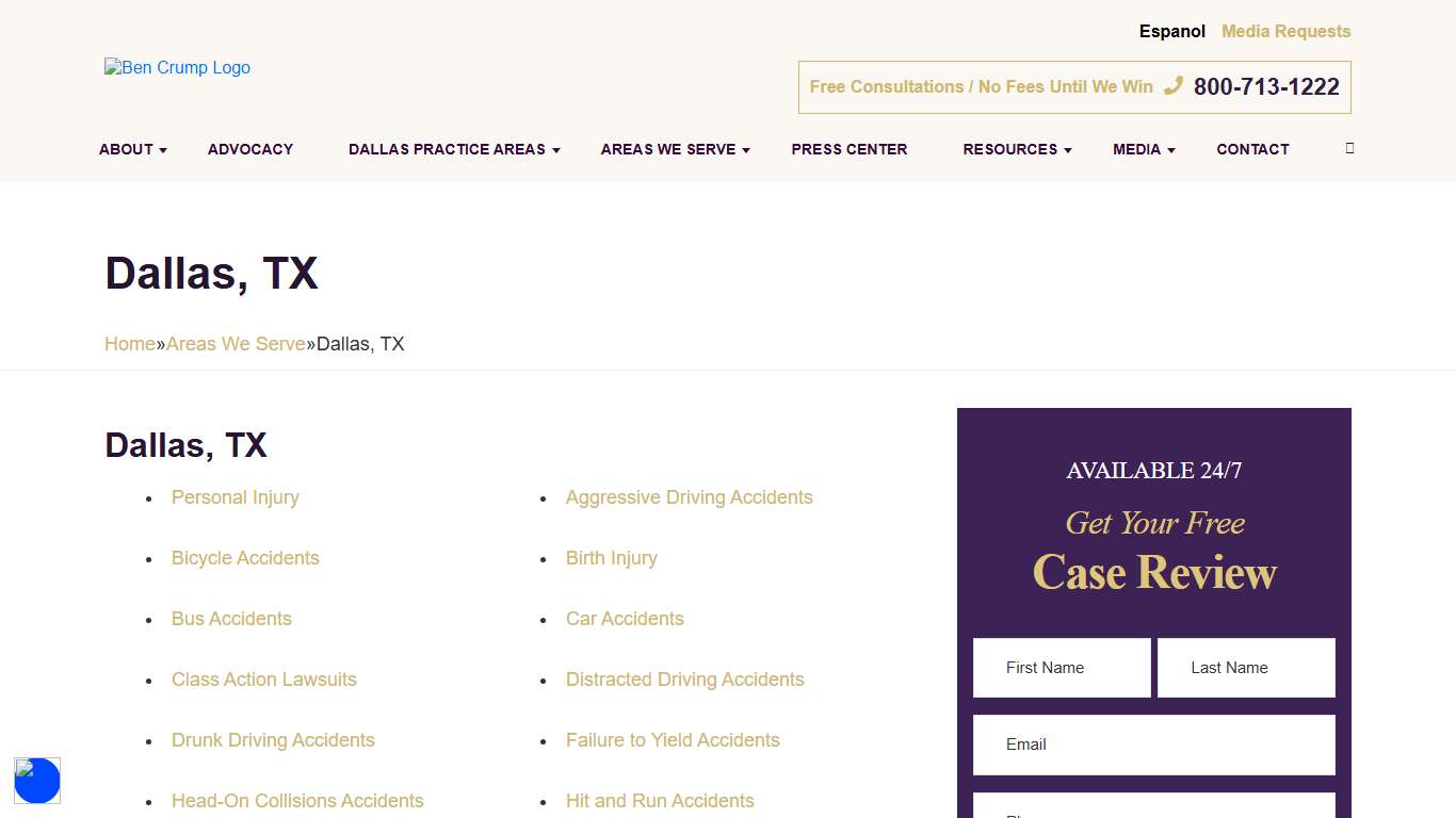 Dallas, TX - Ben Crump - Trial Lawyer for Justice