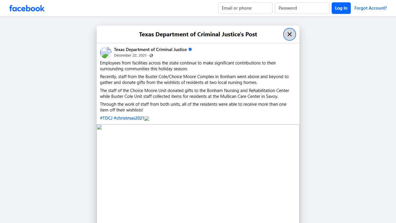 Employees from... - Texas Department of Criminal Justice Facebook